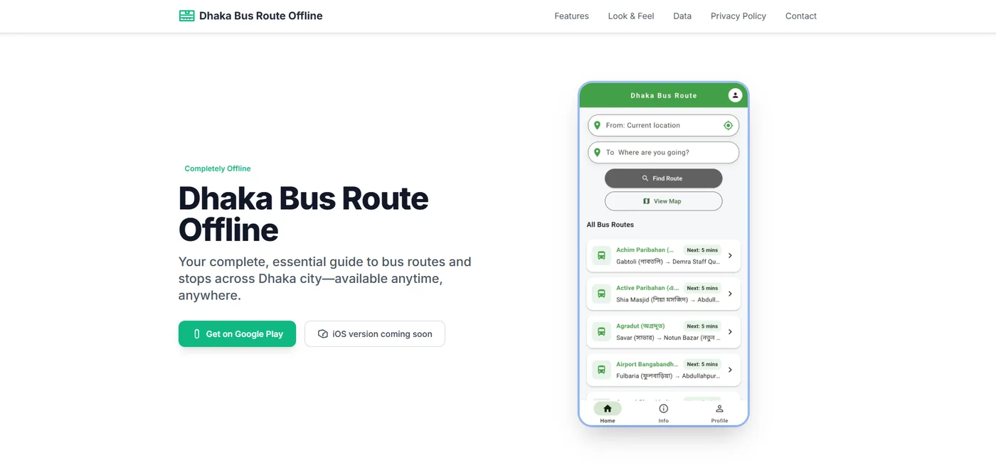 Dhaka Bus Route Offline